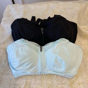 TWO Victoria Secret Knockout Zip Up Bras Size 36DDD